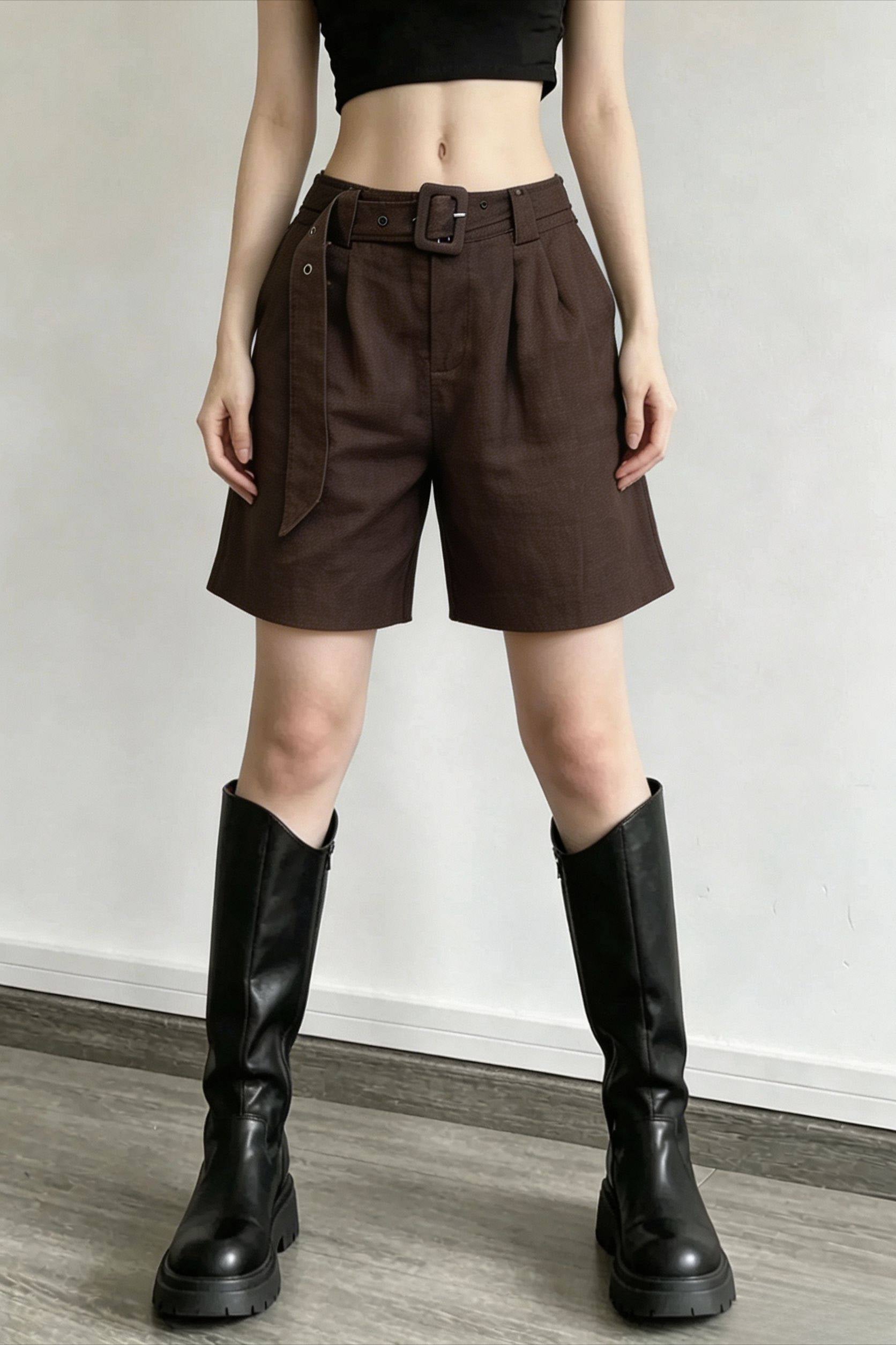 Linen Relaxed Belted Pants
