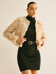 Flower Crew Neck Blazer