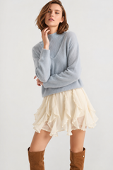 Romantic Ruffled Asymmetrical Chiffon Mini Skirt