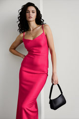 Sultry Open Back Slip Dress