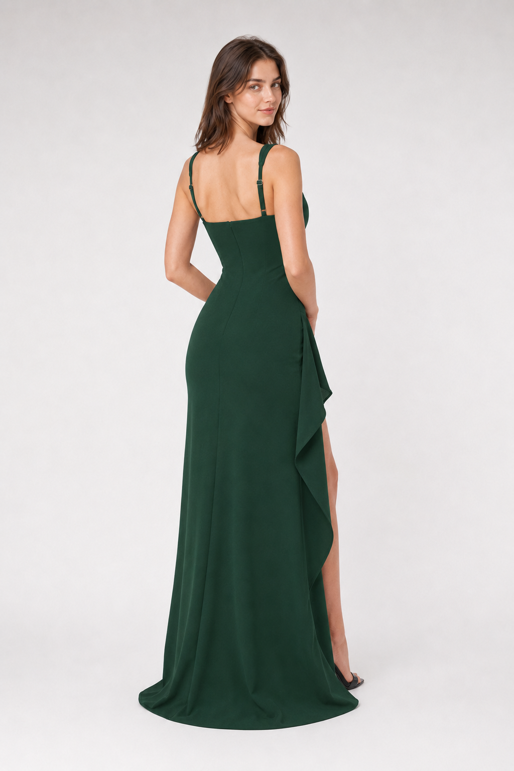 Sexy Spaghetti Strap High Slit Maxi Party Dress
