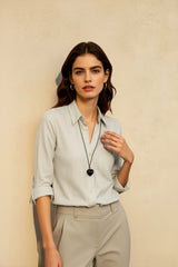 Pure Linen Casual Button Down Blouse