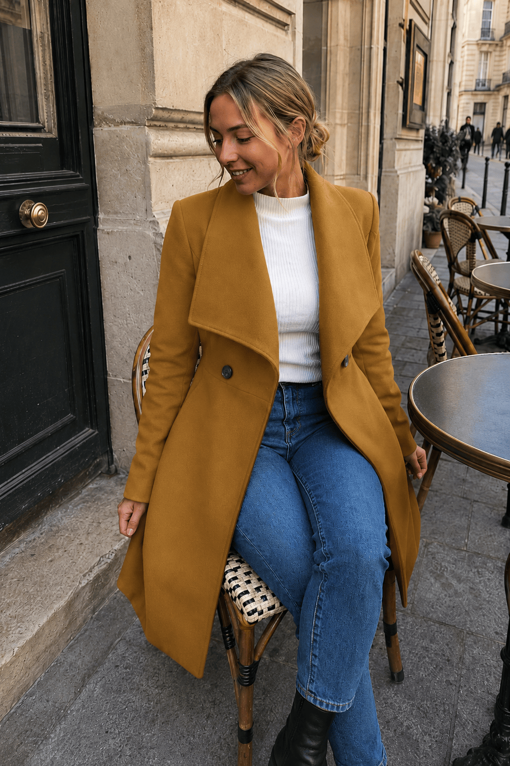 Belted Wool Long Coat