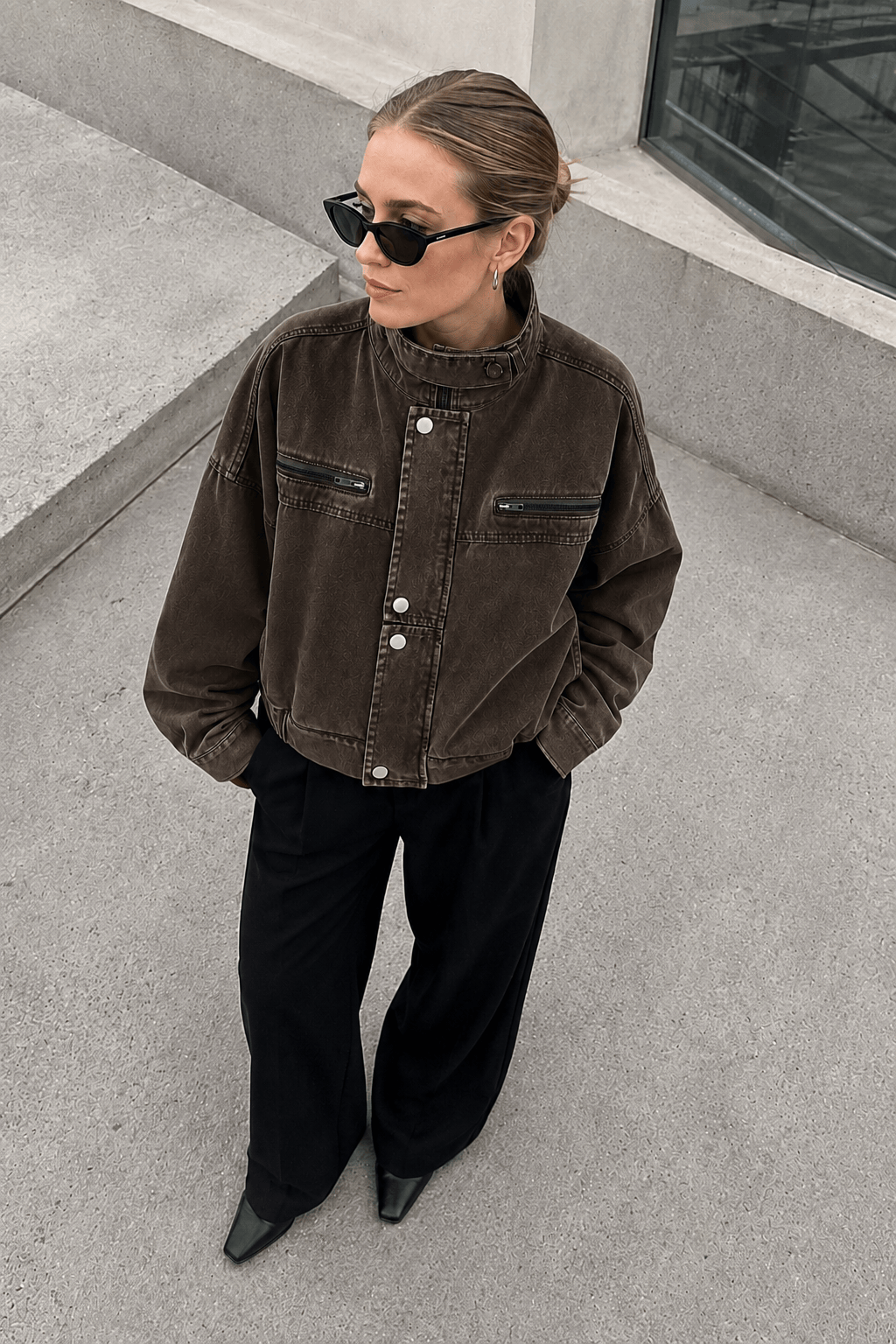 Denim Workwear Cropped Jacket