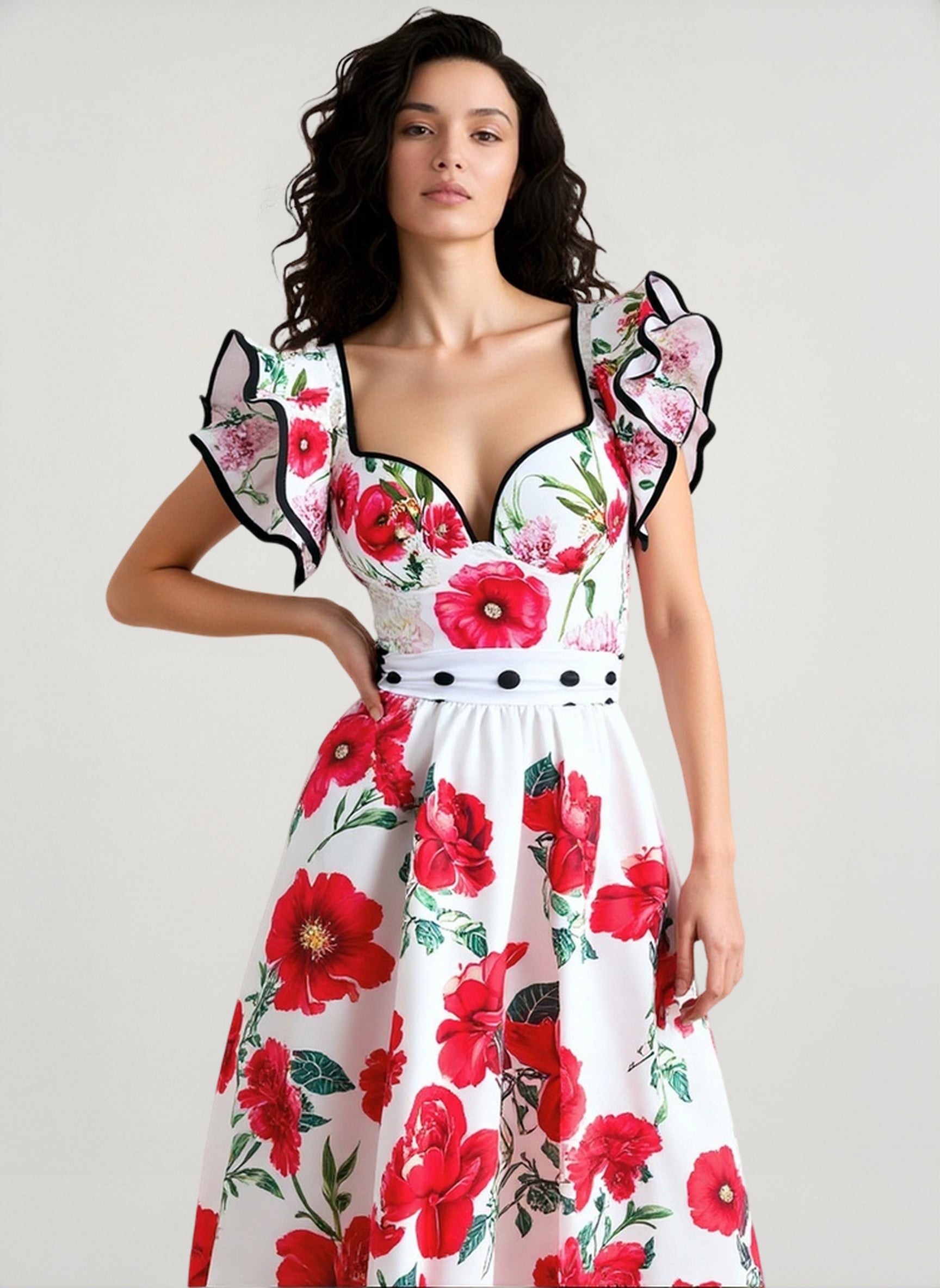 Off Shoulder Print Sarong Two Piece Set