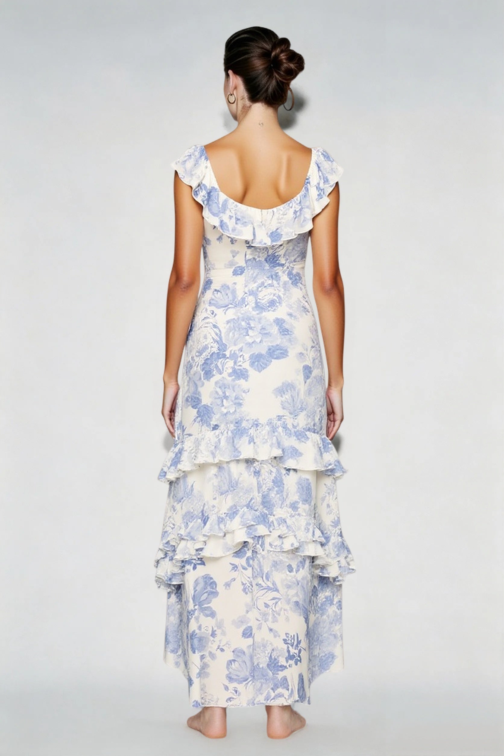 Elegant Ruffle Floral Dress