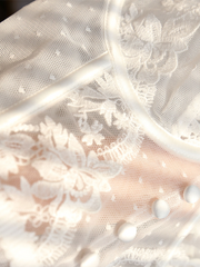 Floral Lace Mesh Corset Crop Top