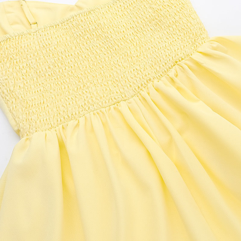 Handkerchief Hem Plunge Neck Mini Dress
