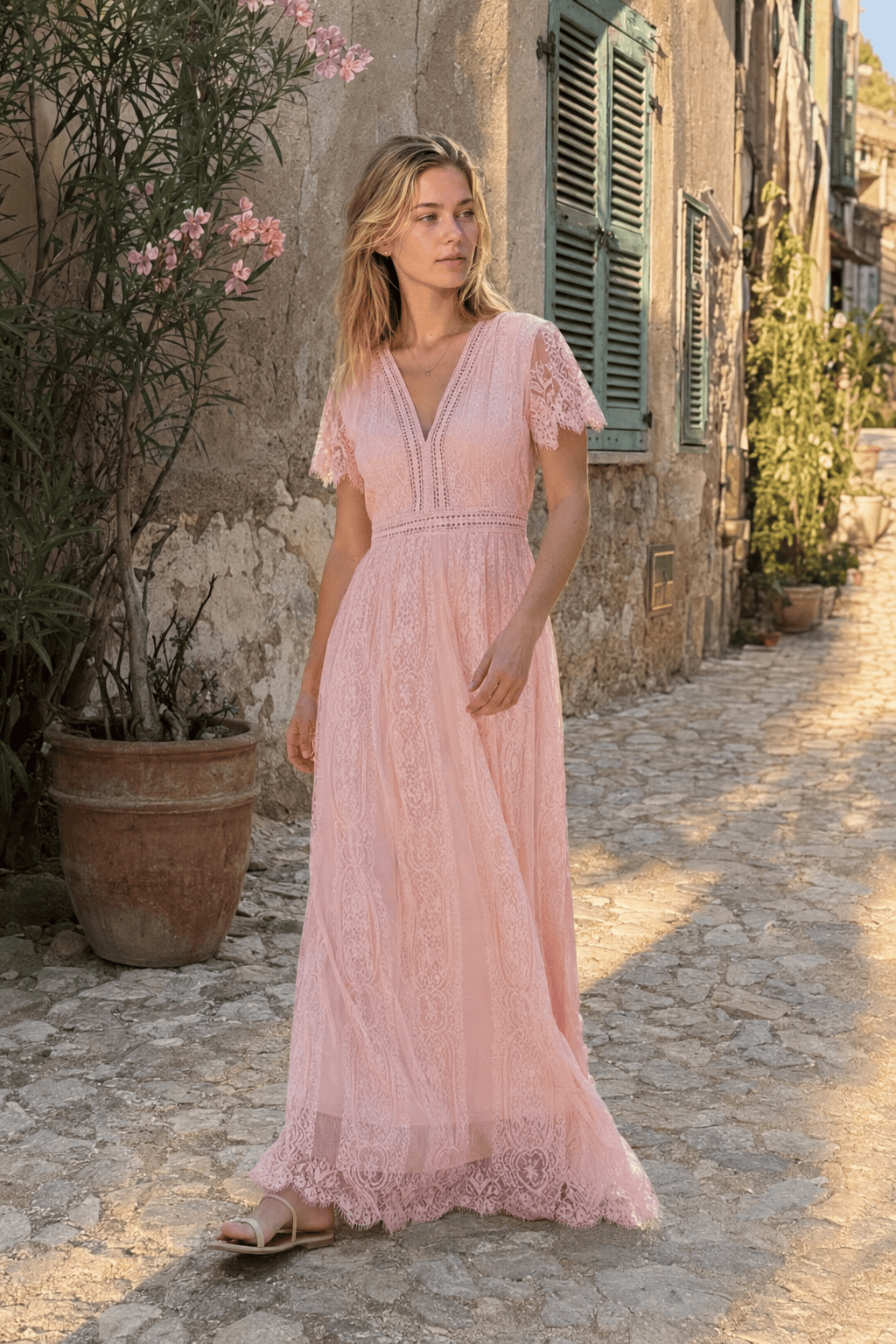 Sheer V Neck Bodycon Maxi Dress