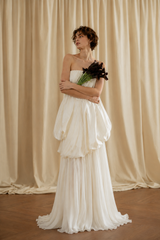 Minimalist Loose Elegant Flowy Reception Dress