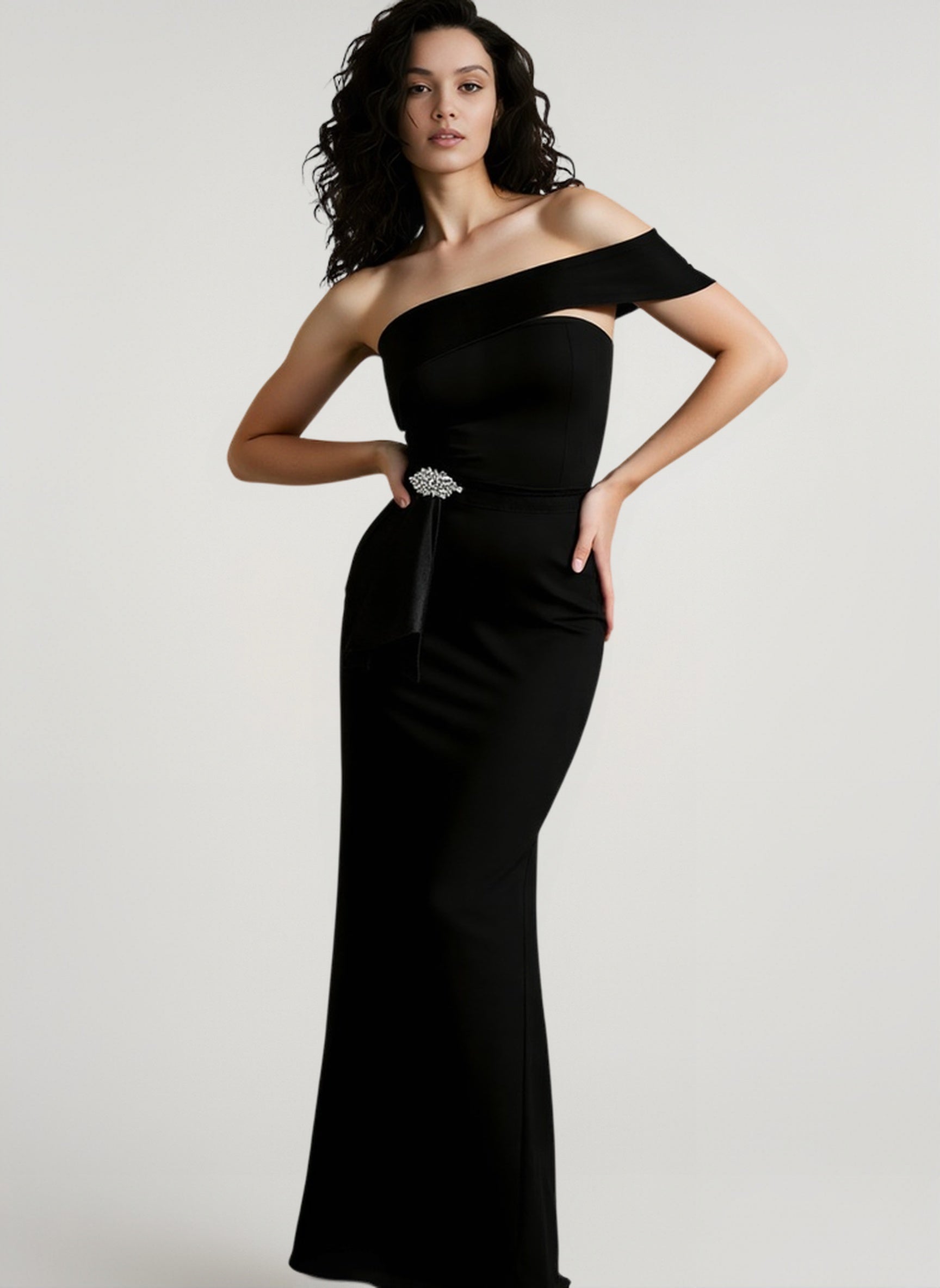 Beaded Bustier Evening Prom Dress