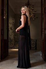 Stretch Tulle Bandage Mesh Formal Dress