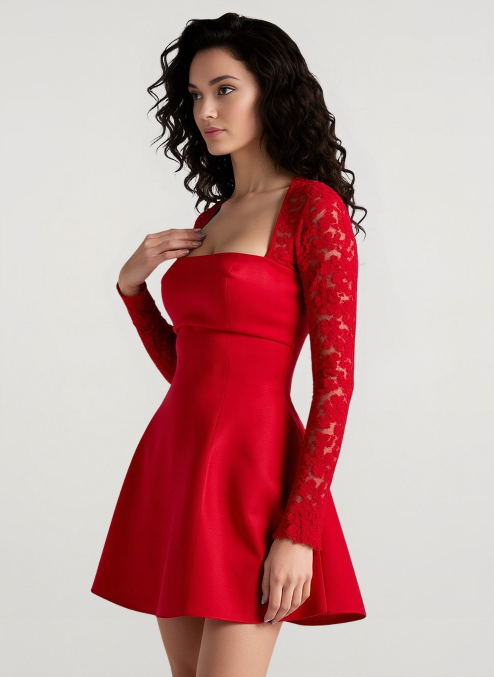Lace Bodycon A-line Chic Cocktail Dress