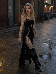 Fitted Split Gothic Dress