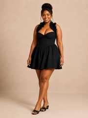 Solid Color Halter Bodycon Cocktail Dress