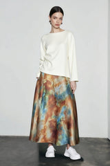 Tie Dye Gradient Elegant Vacation Skirt