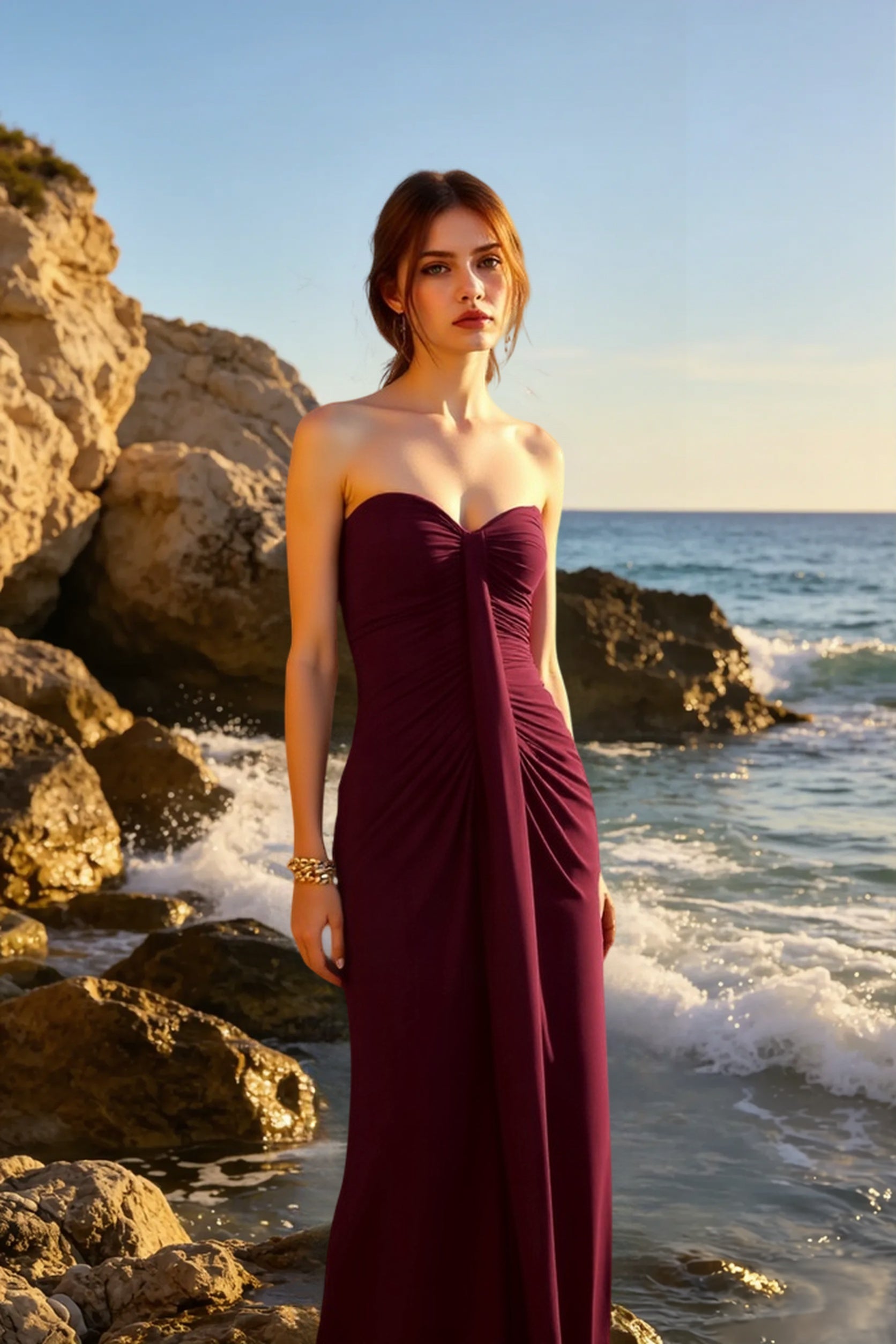 Elegant Ruched Party Dress
