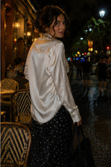 Elegant Polka Dot Straight Leg Pants