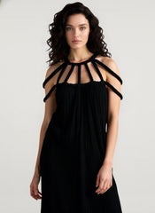 Hollow Out Sleeveless Beach Cover Up