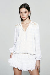 Ruffle Hem Loose Fit Lace Vacation Dress
