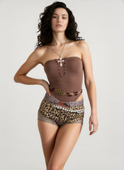 Sleeveless Backless Elastic Strapless