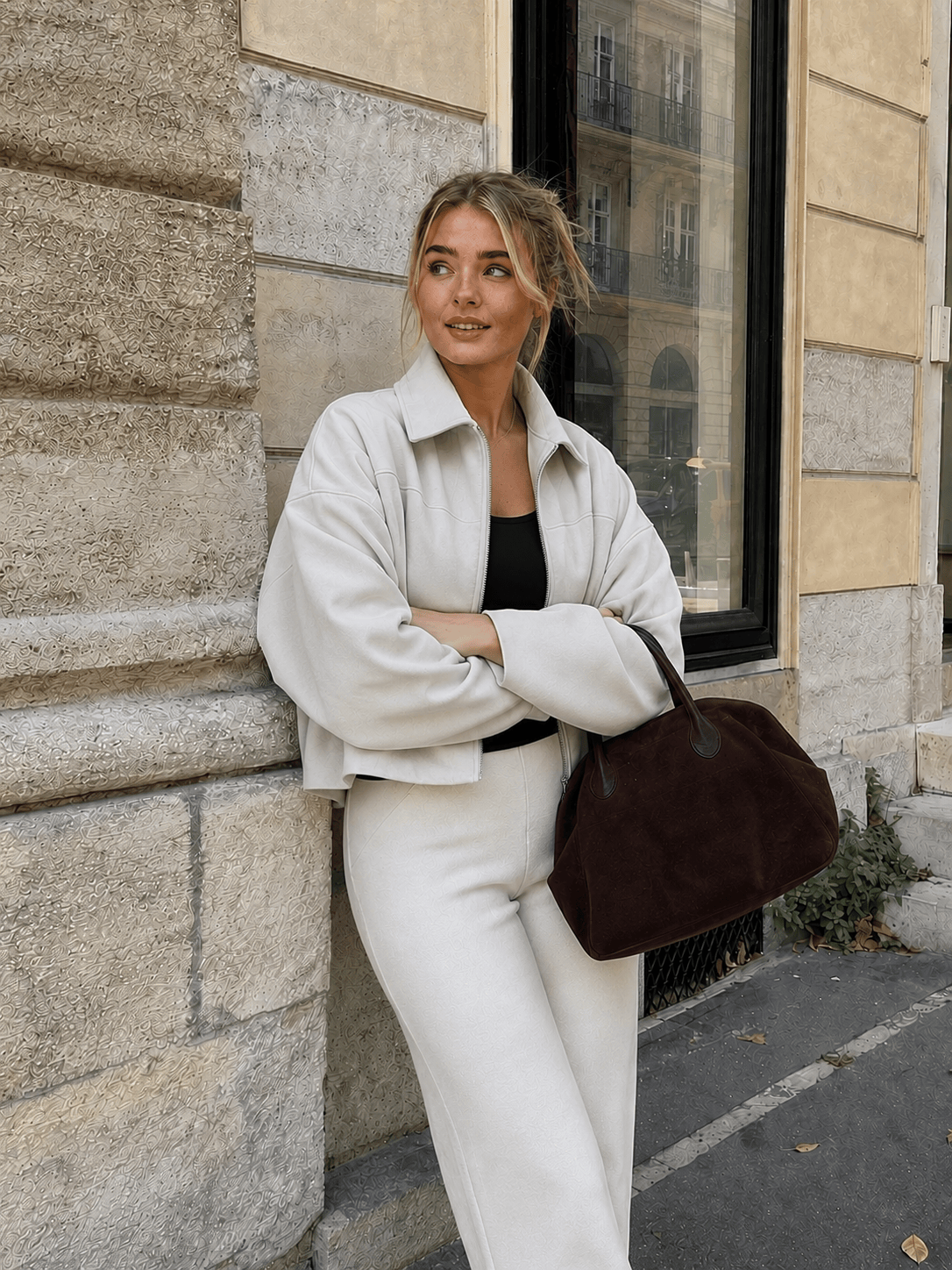 Short Suede Blazer Jacket
