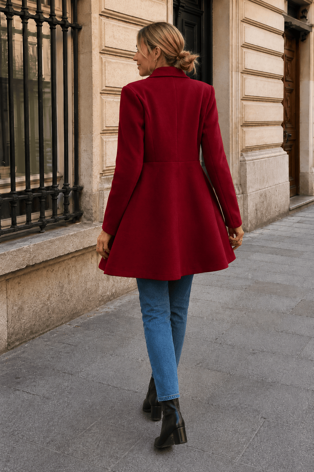 Belted Wool Long Coat