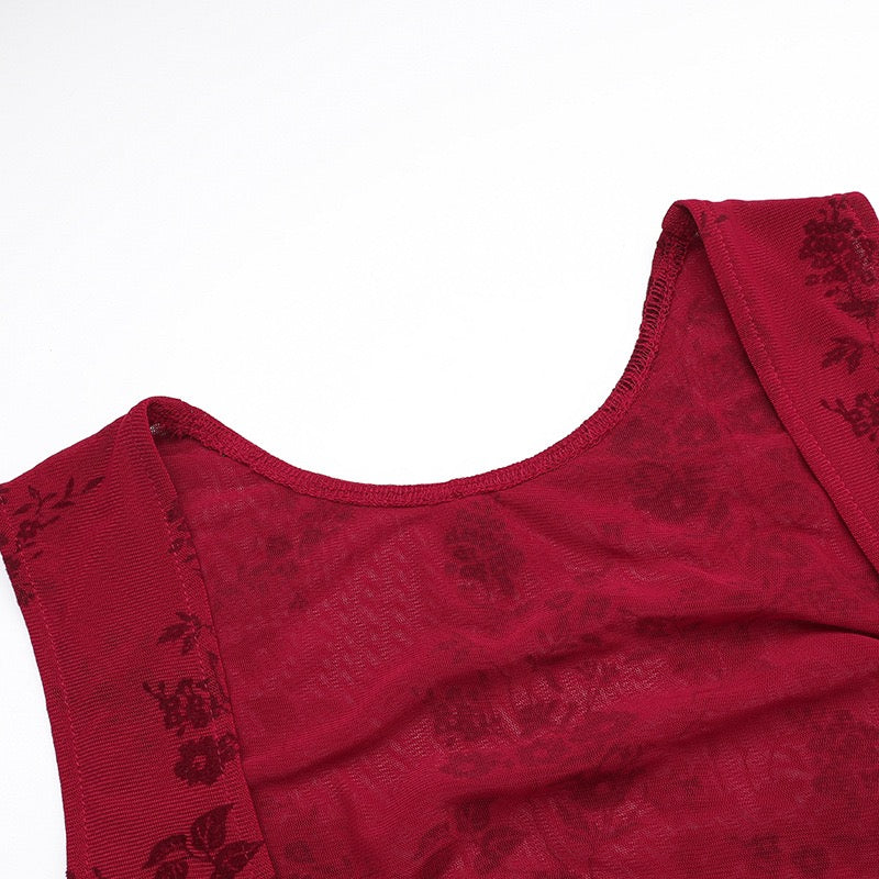 Vivre Mini Dress Burgundy