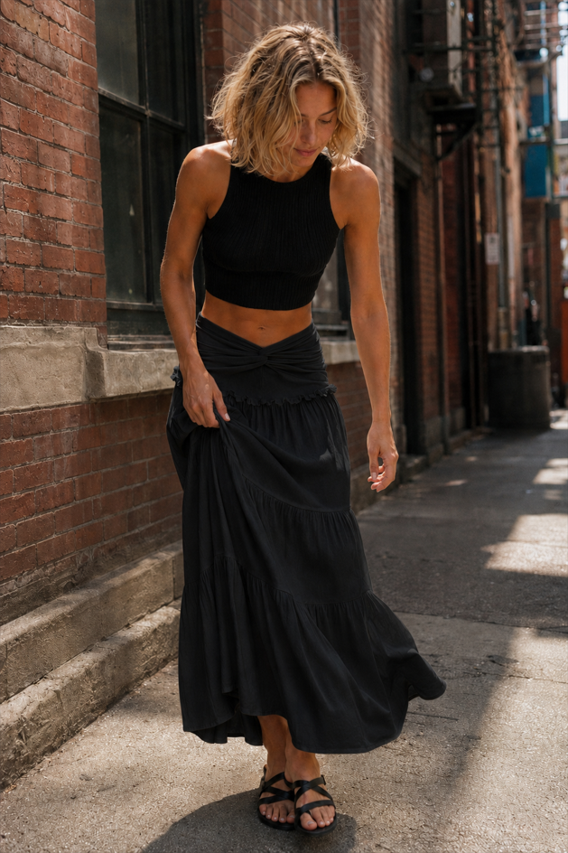 Sleeveless Halter Twist Co-ord Boho Dress