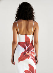 Floral Print Cami Slim Vacation Dress