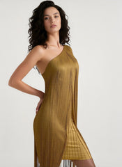 Simple Flowy Fringe Party Cocktail Dress