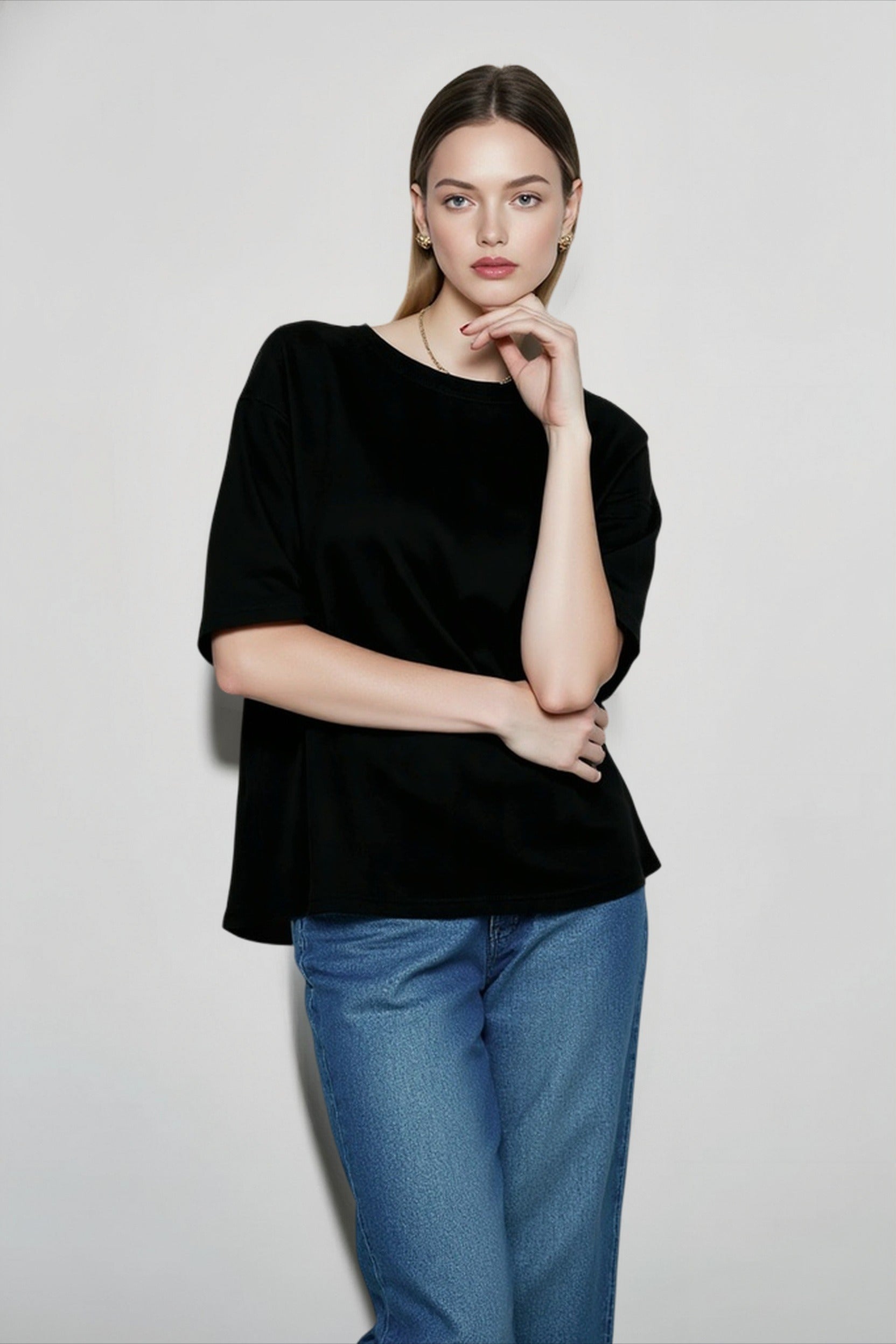 Oversized Solid Relaxed T-Shirts