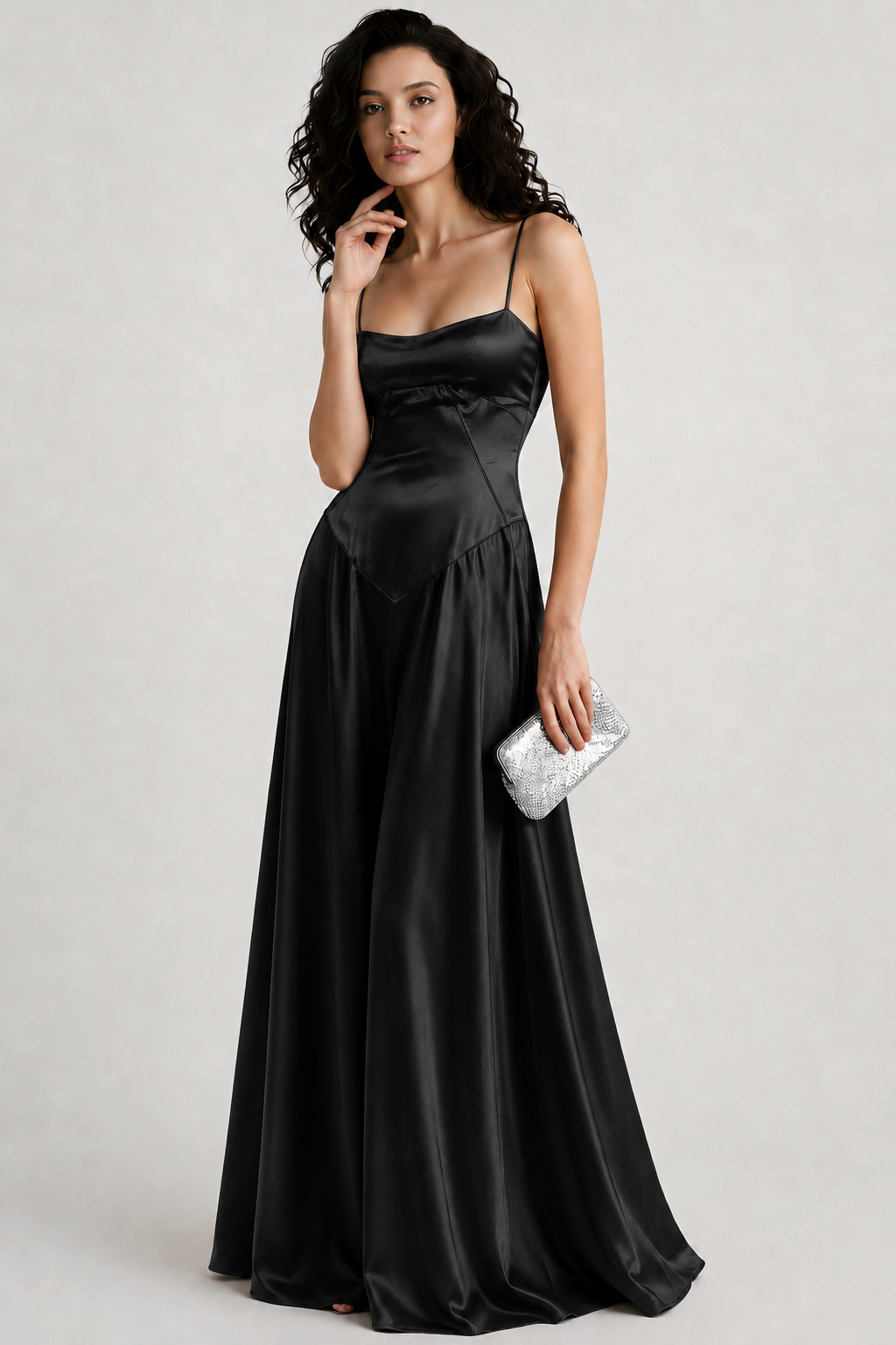 Sexy Cami Slim Fit Back Tie Long Prom Dress