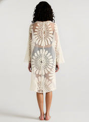 Lace Embroidered Bikini Cover Up