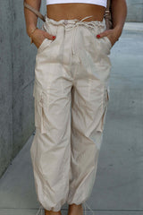 Street Style Drawstring Cargo Pant