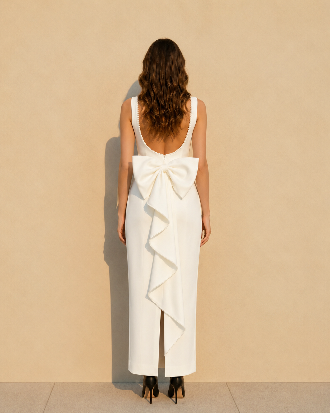 Elegant Bow Slim Fit Party Dress