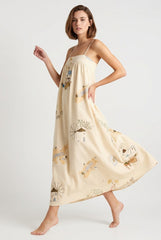 Linen Spaghetti Strap Casual Vacation Dress