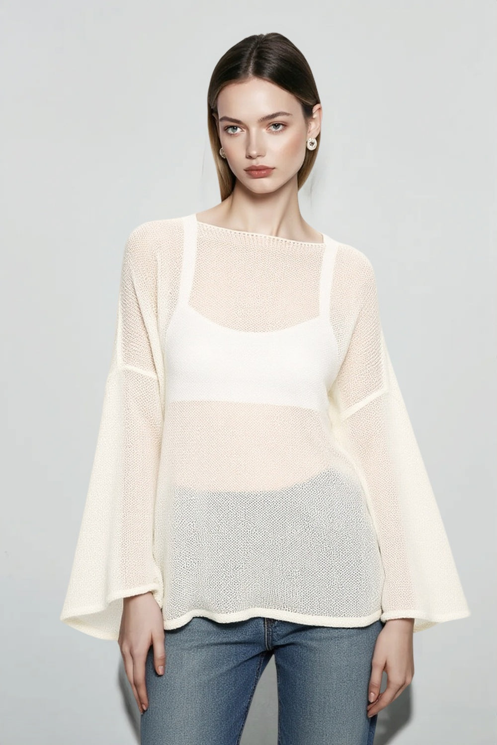 Lightweight Hollow Knit Sweater
