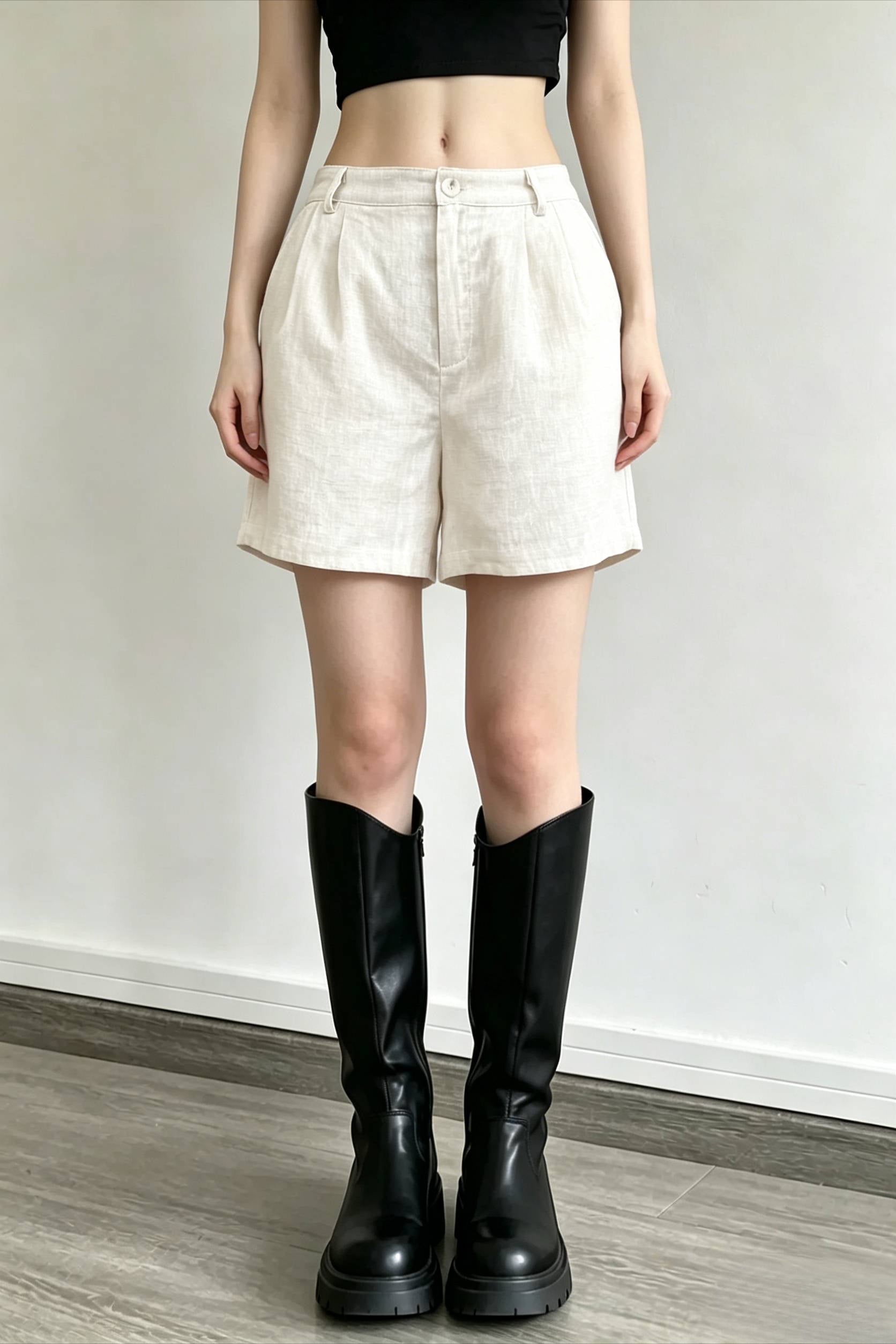 Linen High Waist Relaxed Pants