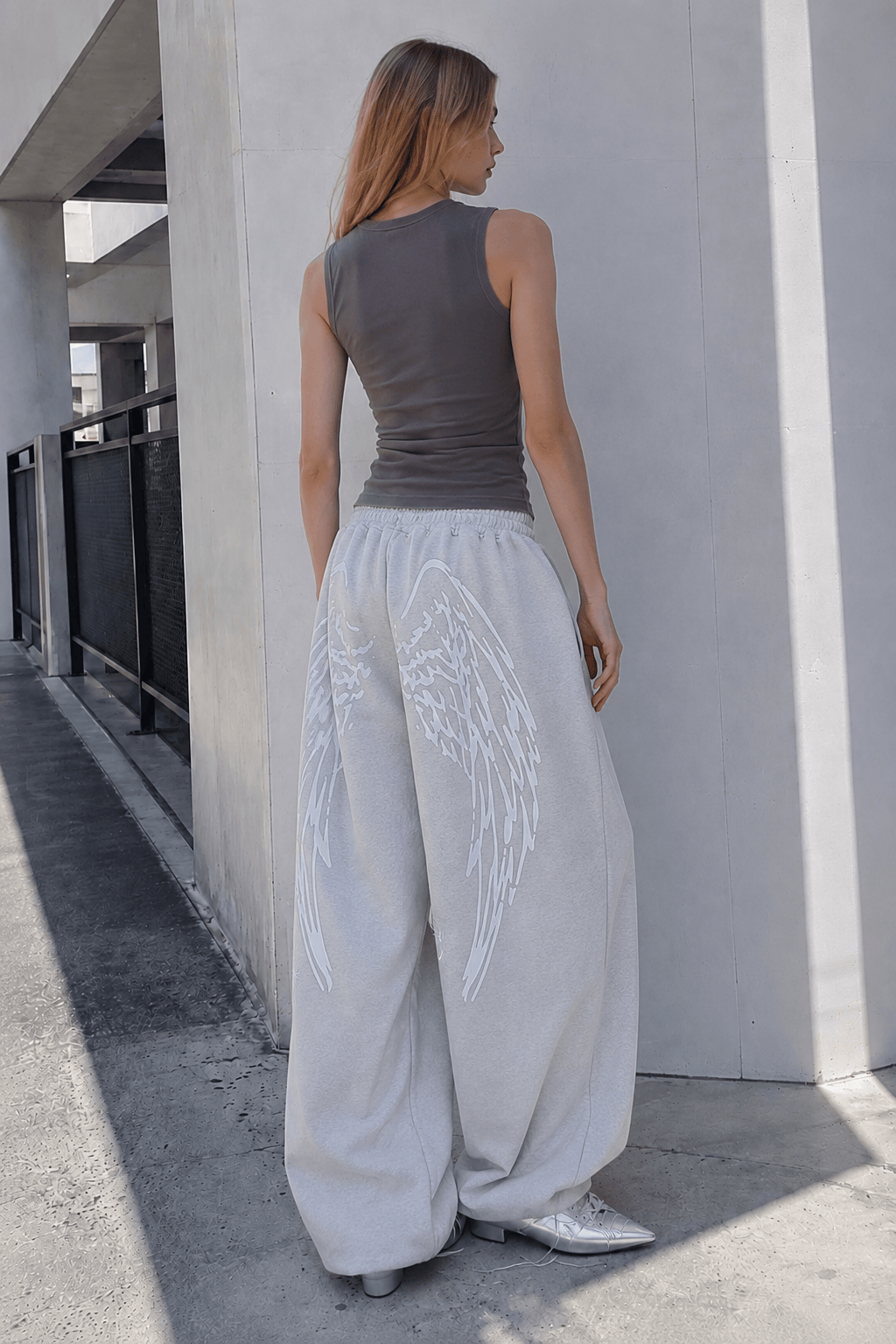 Vintage Hip Hop Graphic Baggy Straight Pants