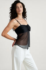 Slim Fit Sheer Mesh Cami Top
