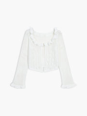 Crochet Eyelet Fly Away Cardigan