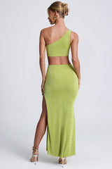 Hardware Detail One-Shoulder Maxi Dress