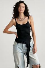 Slim Fit Ruffle Cami Top