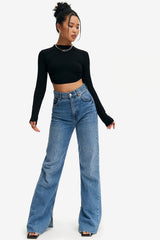 Solid Tie Backless Curved Hem Crop Top