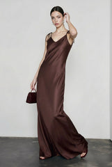 Satin Cami Backless Silk Dress
