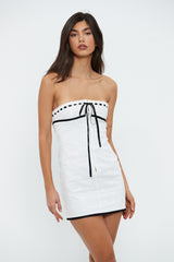 Off Shoulder Jacquard Mini Dress