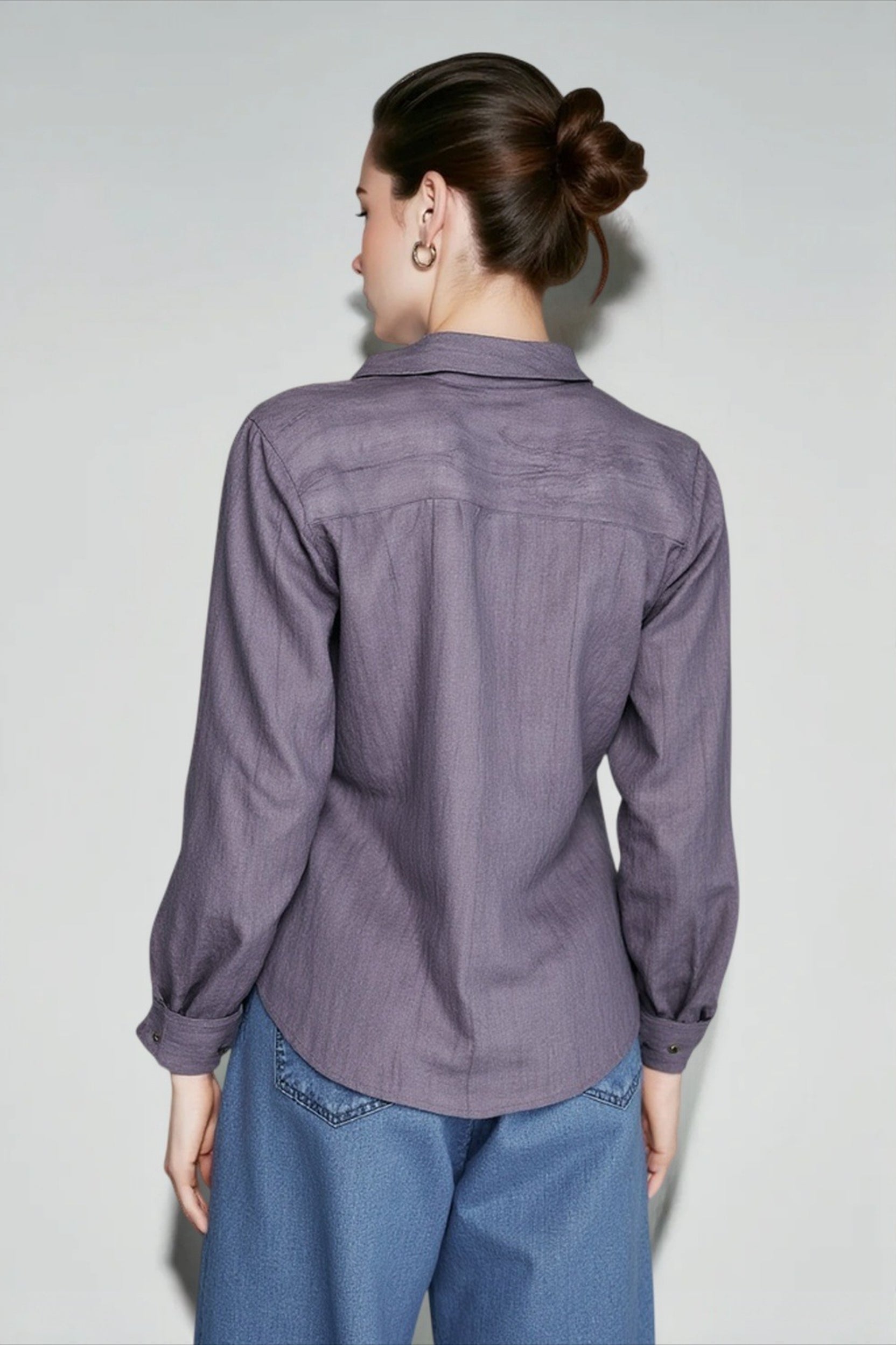Pure Linen Textured Blouse