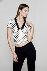 Sexy Colorblock Dot T-shirts