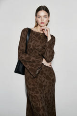 Elegant O-neck High Waist Evening Party Streetwear Maxi Dress